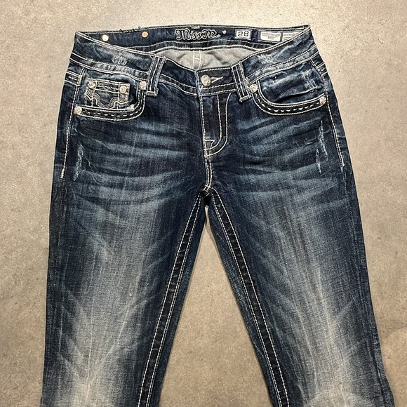 Miss Me Hair On Zebra Print Boot Cut Jeans 28 - Picture 2 of 5